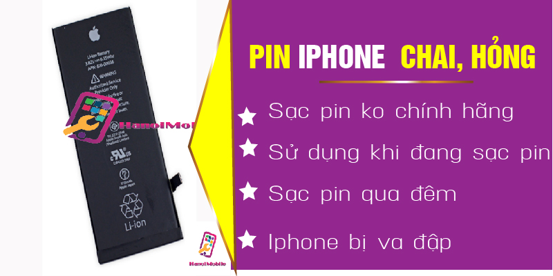 Hình 2: Dấu hiệu Pin chai hỏng cần thay thế tại Giang Biên